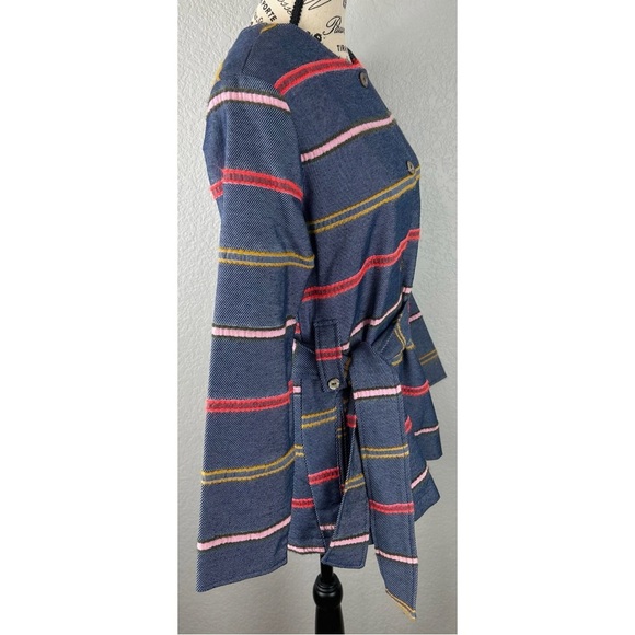 NWT Anthropologie DOLAN Piccadilly Belted Tweed Striped Jacket, size XS - Picture 5 of 12